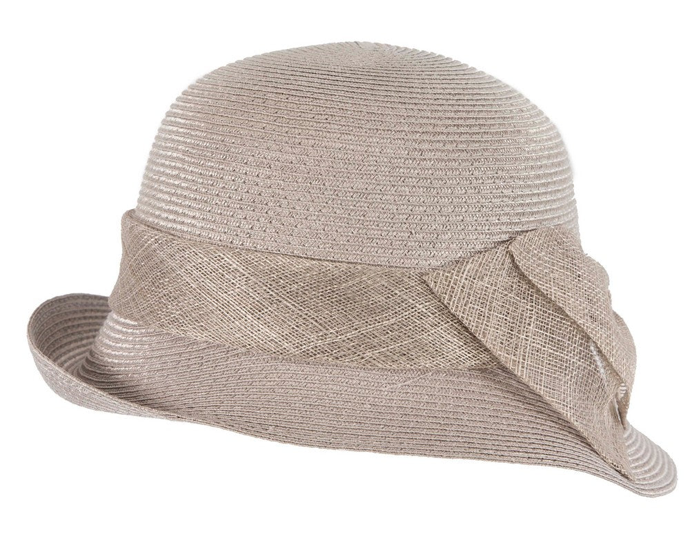 Silver cloche hat with bow by Max Alexander-5