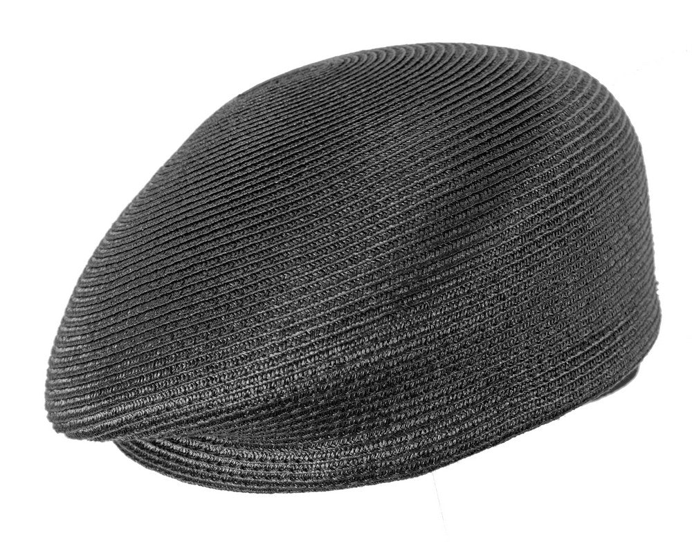 Modern black newsboy beret hat by Max Alexander