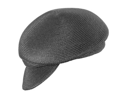 Modern black newsboy beret hat by Max Alexander