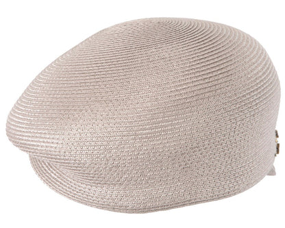 Modern silver newsboy beret hat by Max Alexander