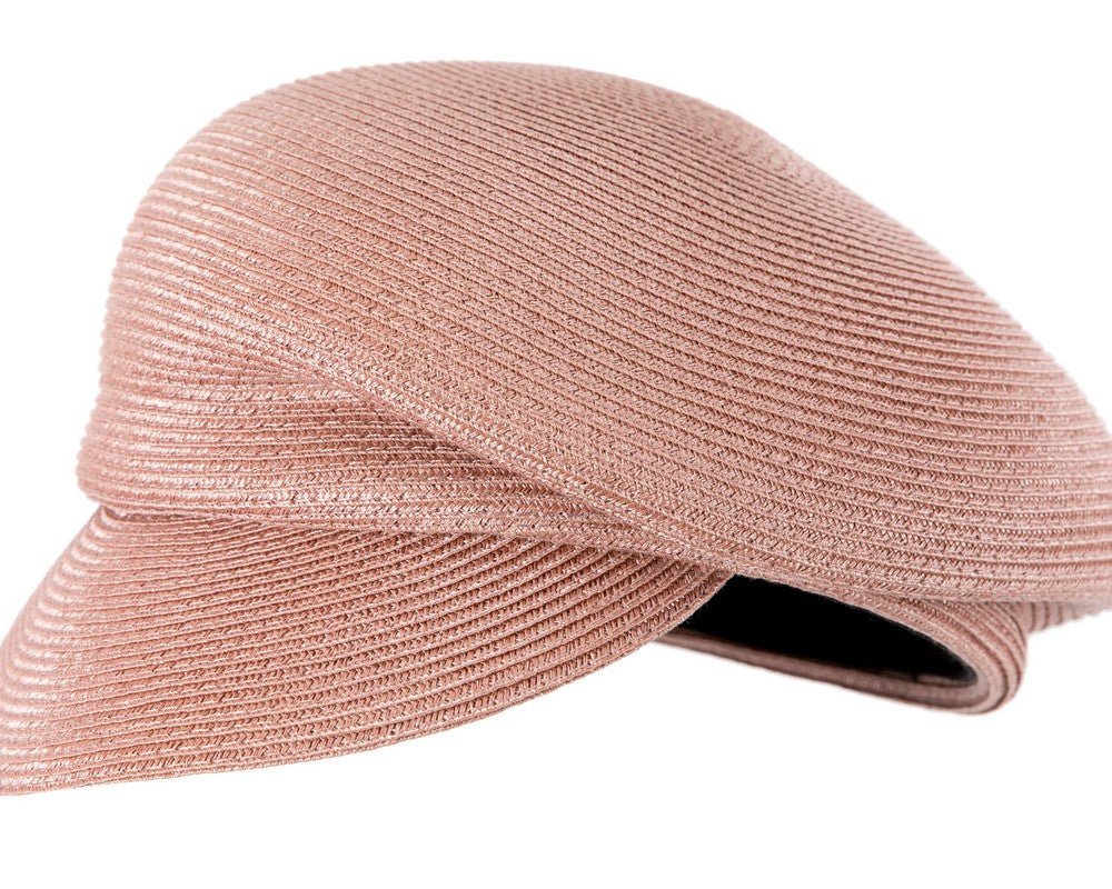 Modern taupe newsboy beret hat by Max Alexander