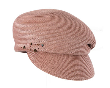 Modern taupe newsboy beret hat by Max Alexander