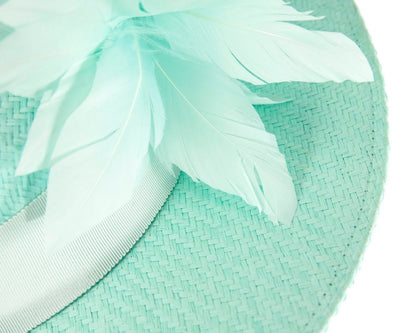 Aqua boater hat by Max Alexander