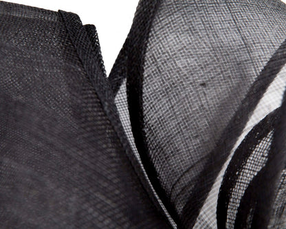Large black sinamay fascinator by Max Alexander MA904