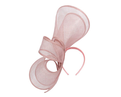 Large dusty pink sinamay fascinator by Max Alexander MA904
