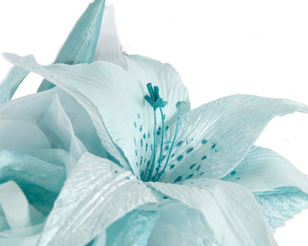 Large Blue flower fascinator by Max Alexander-2