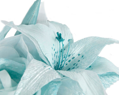 Large Blue flower fascinator by Max Alexander-2