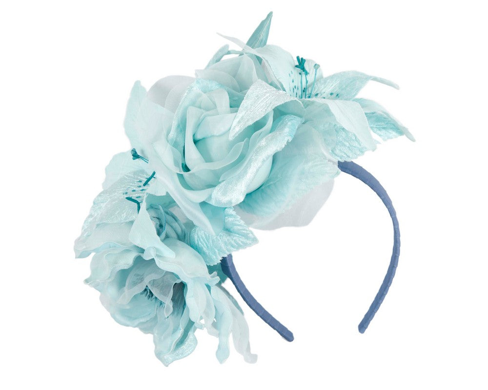 Large Blue flower fascinator by Max Alexander-1