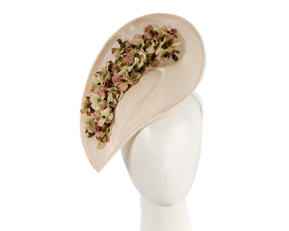 Large cream & light green fascinator by Max Alexander-0