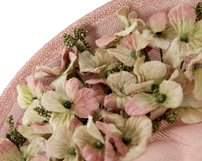 Large pink & light green fascinator by Max Alexander-2