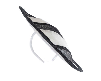 Unique Derby Day stripy fascinator by Max Alexander-3