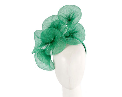 Large green sinamay flower fascinator by Max Alexander-0