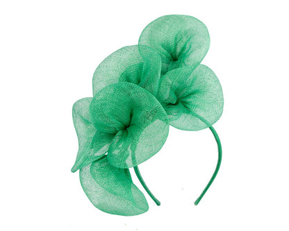 Large green sinamay flower fascinator by Max Alexander-1