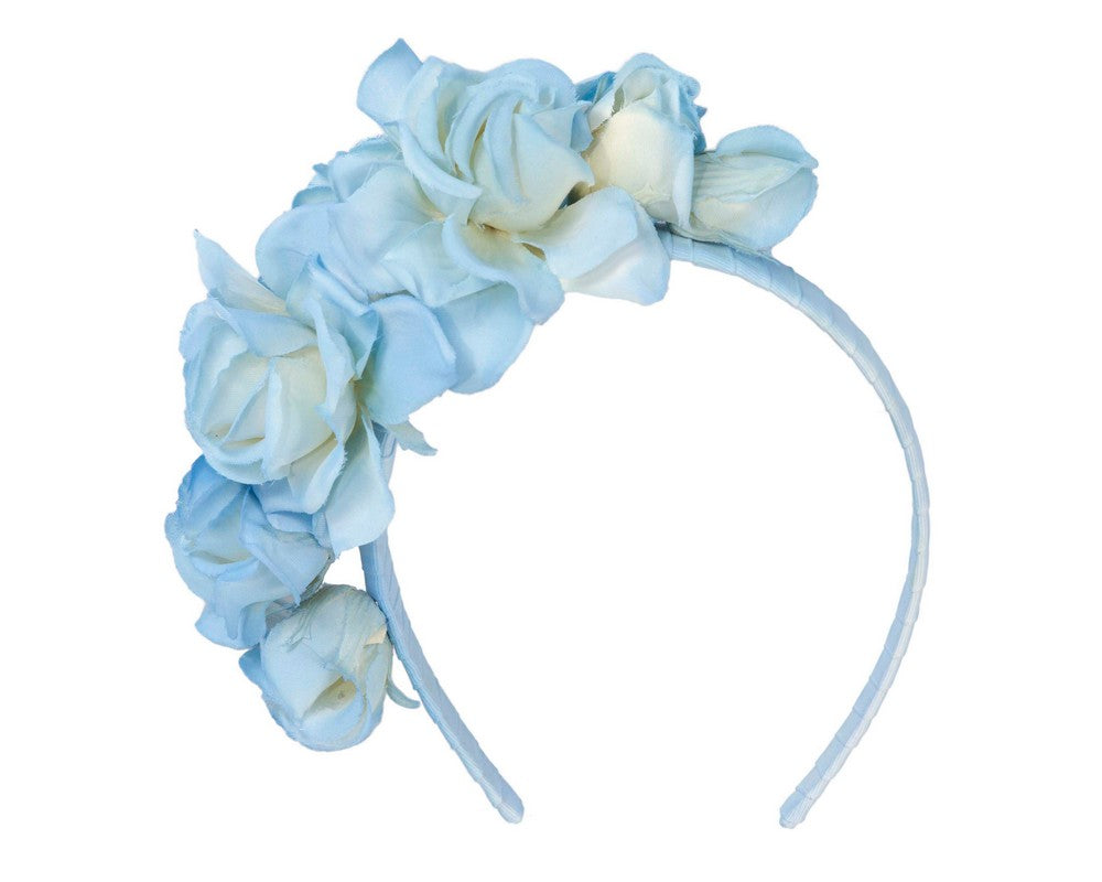 Light blue flower headband by Max Alexander-1