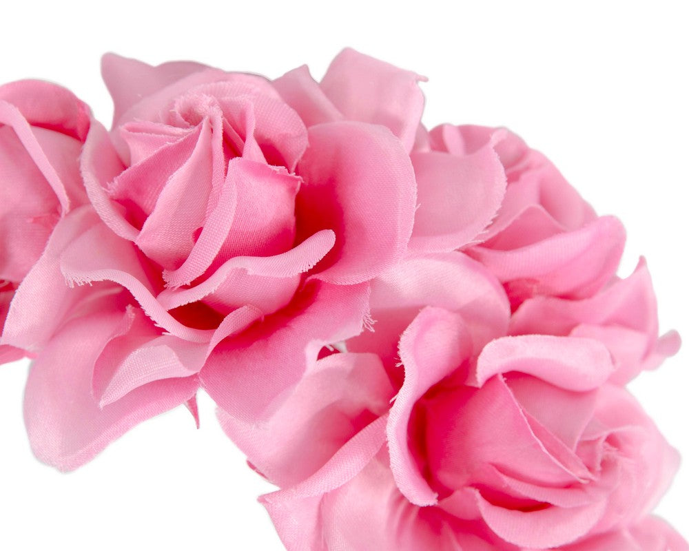 Hot pink flower headband by Max Alexander-2