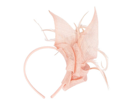 Blush sinamay fascinator by Max Alexander-3