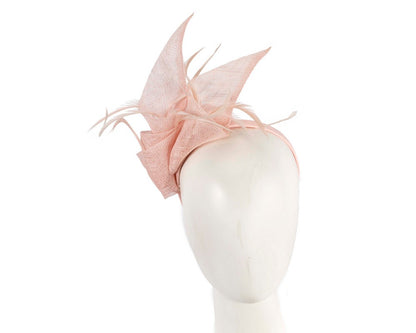 Blush sinamay fascinator by Max Alexander-0