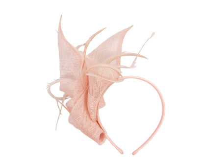 Blush sinamay fascinator by Max Alexander-1