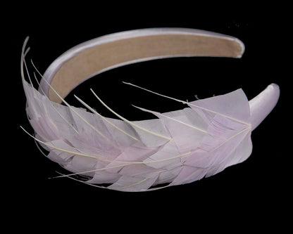 Lilac feather headband by Max Alexander