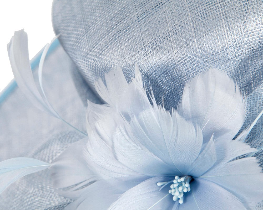 Wide brim blue ladies fashion hat by Max Alexander-4