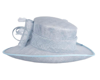 Wide brim blue ladies fashion hat by Max Alexander-2