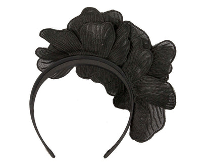 Black lace flower fasinator-3