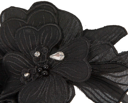 Black lace flower fasinator-2