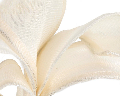 Cream sinamay flames racing fascinator by Max Alexander-2