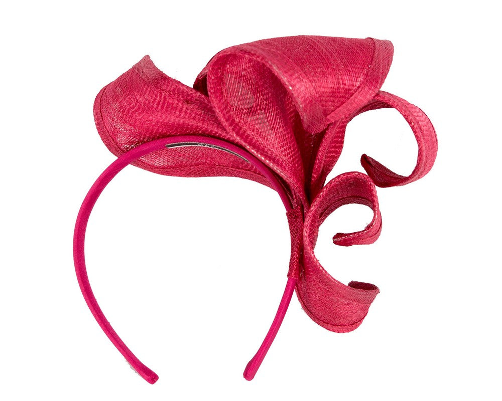 Red sinamay flames racing fascinator by Max Alexander-3