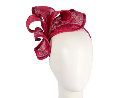 Red sinamay flames racing fascinator by Max Alexander-0