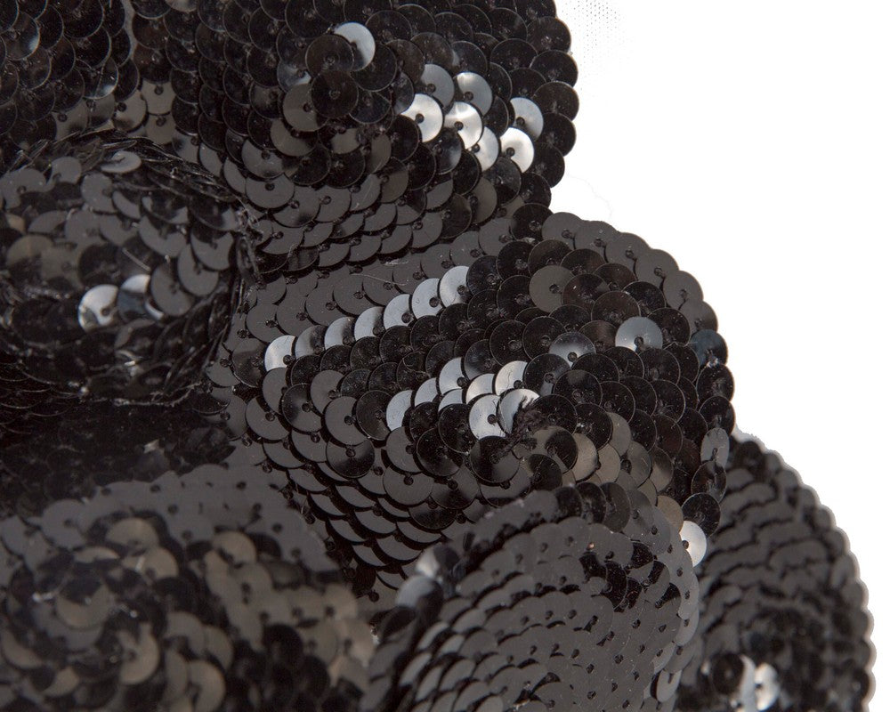 Shiny black flower fascinator by Max Alexander-2