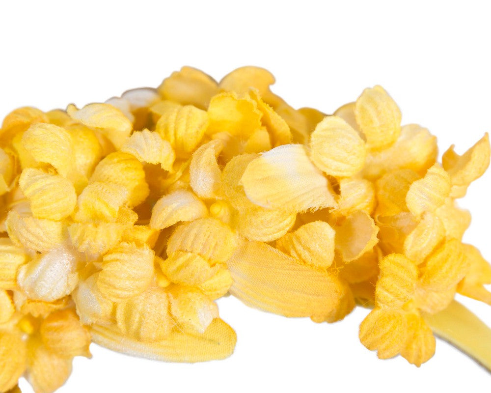 Yellow flower fascinator headband-2