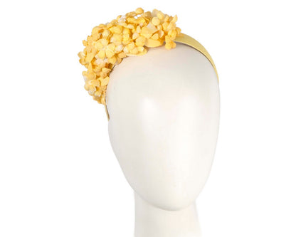 Yellow flower fascinator headband-0