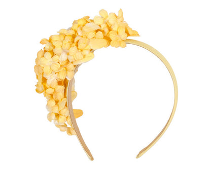 Yellow flower fascinator headband-1