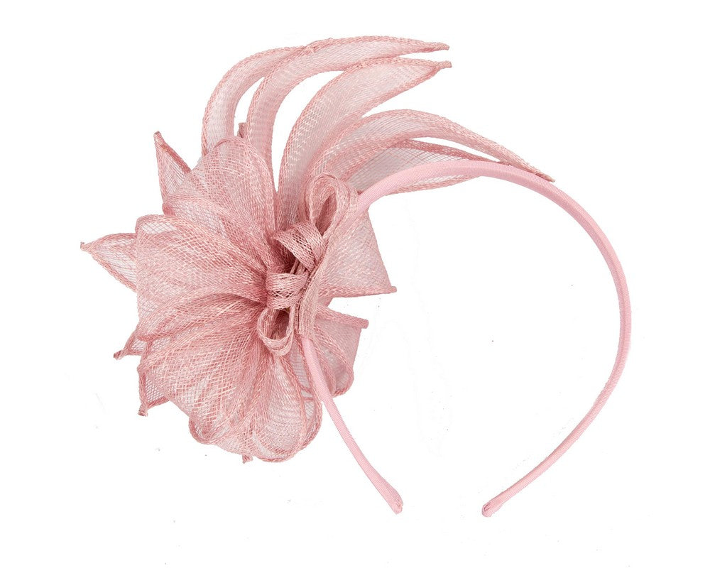Dusty Pink sinamay flower fascinator by Max Alexander-3