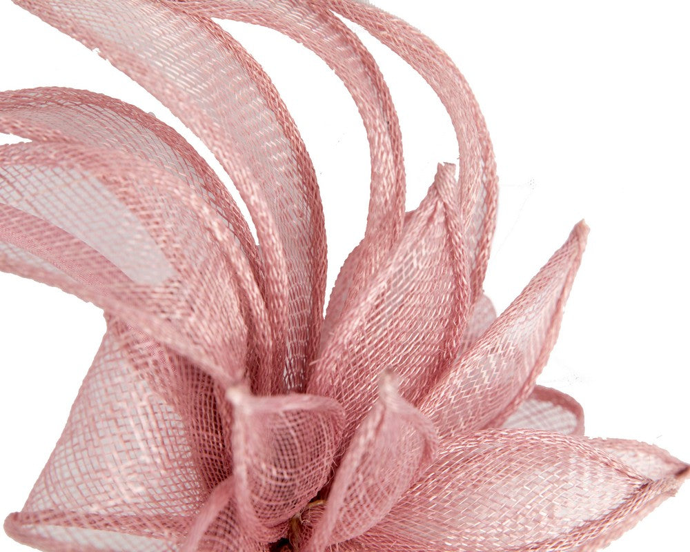 Dusty Pink sinamay flower fascinator by Max Alexander-2