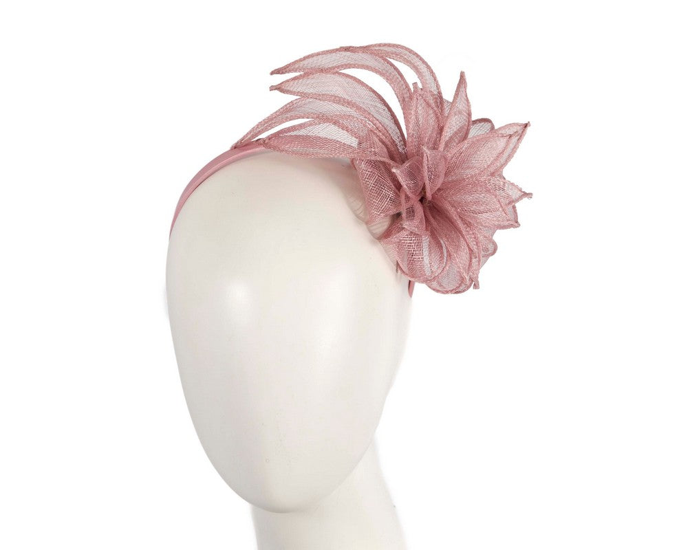 Dusty Pink sinamay flower fascinator by Max Alexander-0