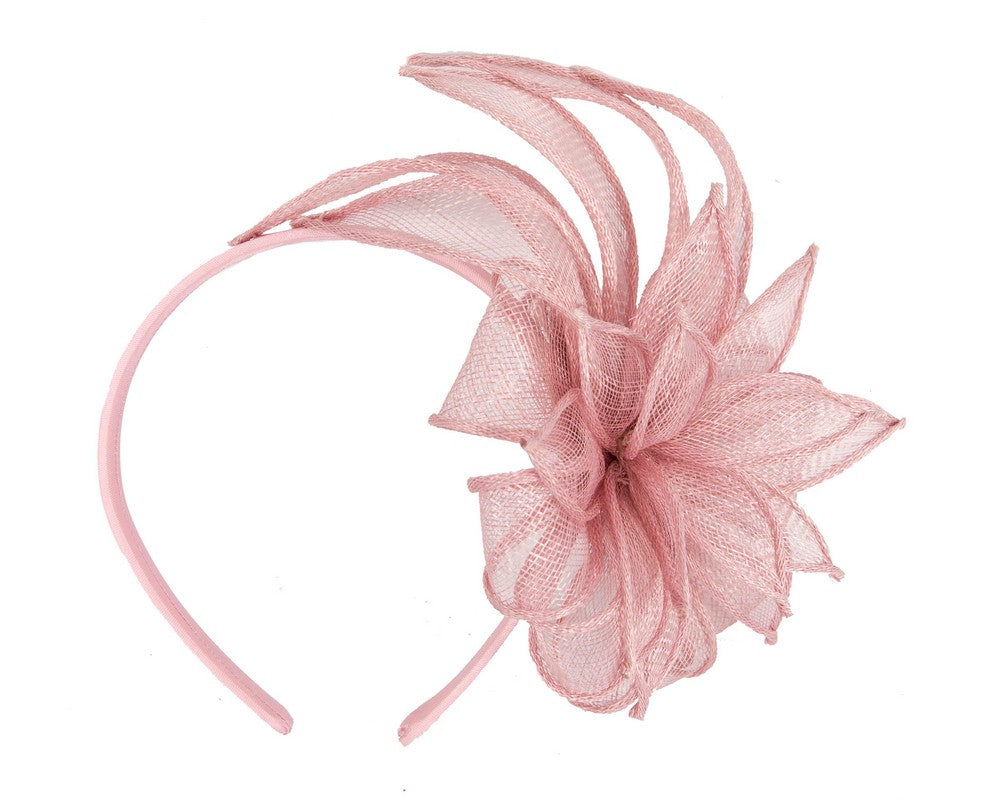 Dusty Pink sinamay flower fascinator by Max Alexander-1