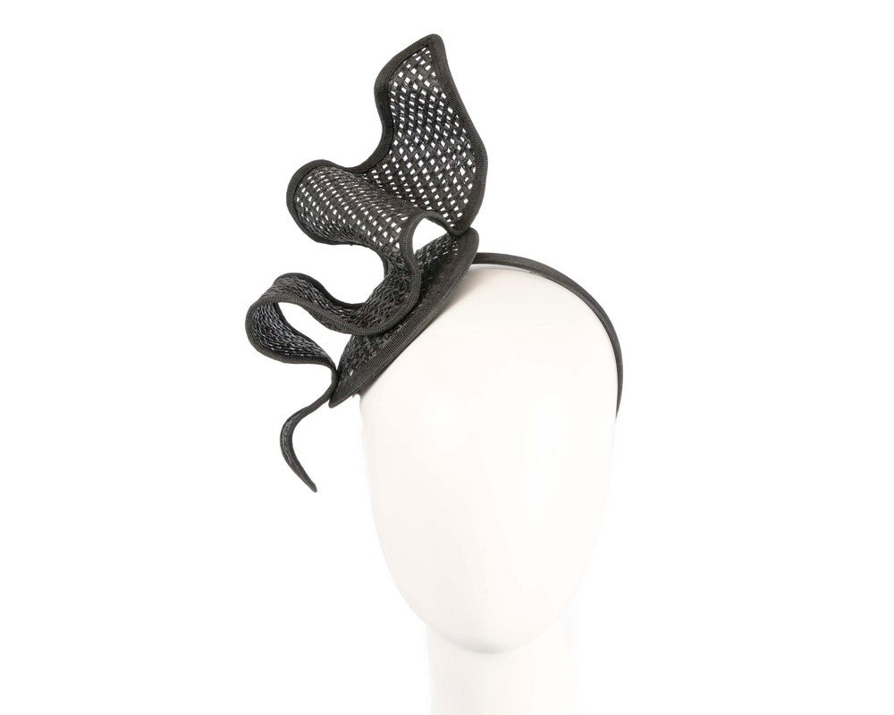Black Max Alexander sculptured racing fascinator-0