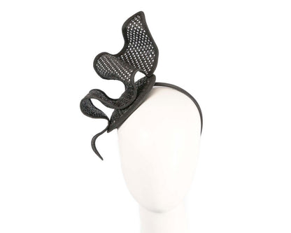 Black Max Alexander sculptured racing fascinator-0