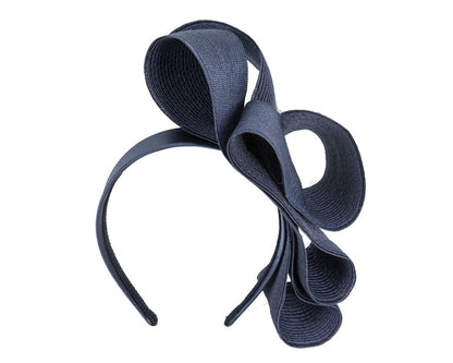 Large navy loops racing fascinator by Max Alexander-1