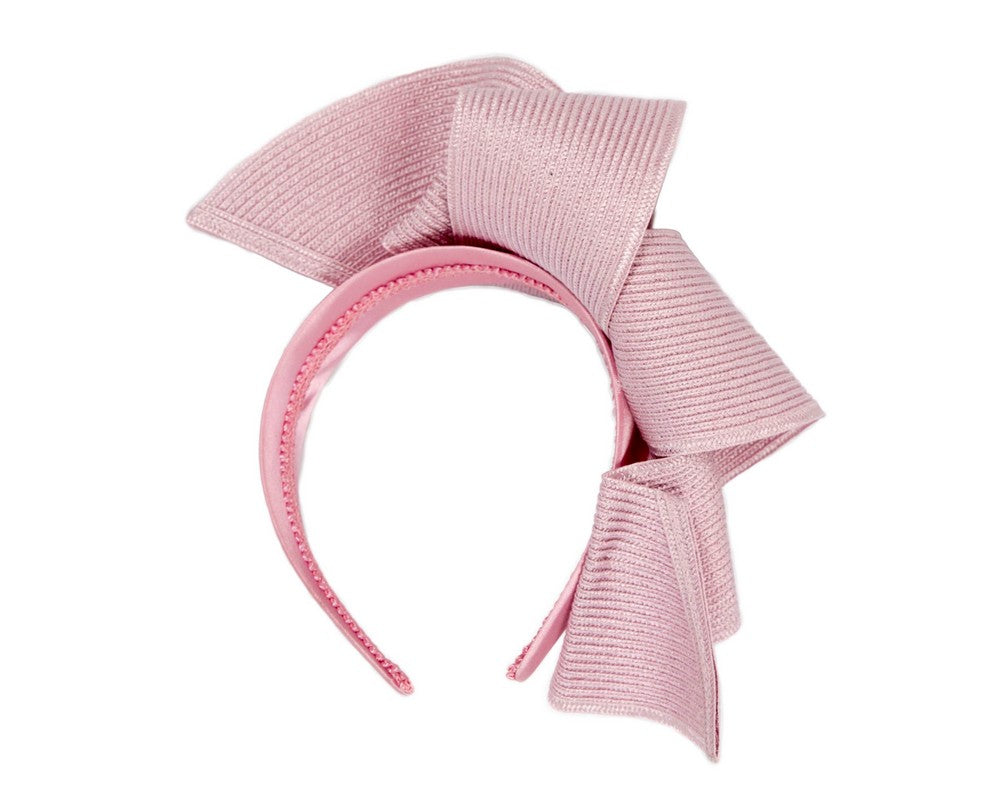 Large dusty pink wave racing fascinator by Max Alexander-3