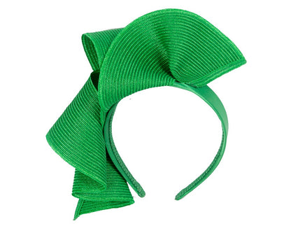 Large green wave racing fascinator by Max Alexander-1