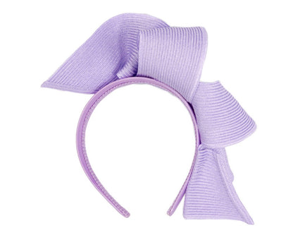 Large lilac wave racing fascinator by Max Alexander-3