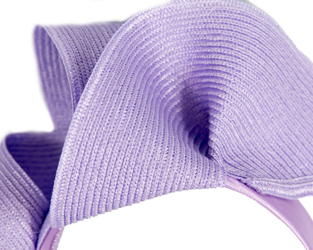 Large lilac wave racing fascinator by Max Alexander-2
