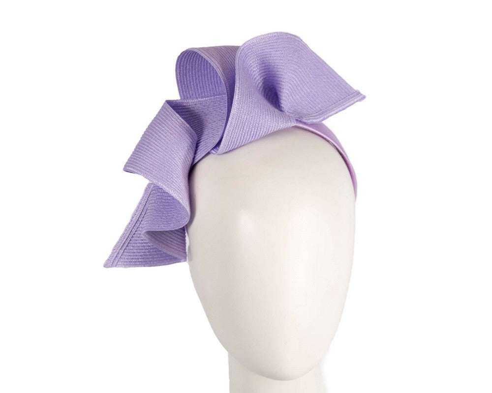Large lilac wave racing fascinator by Max Alexander-0