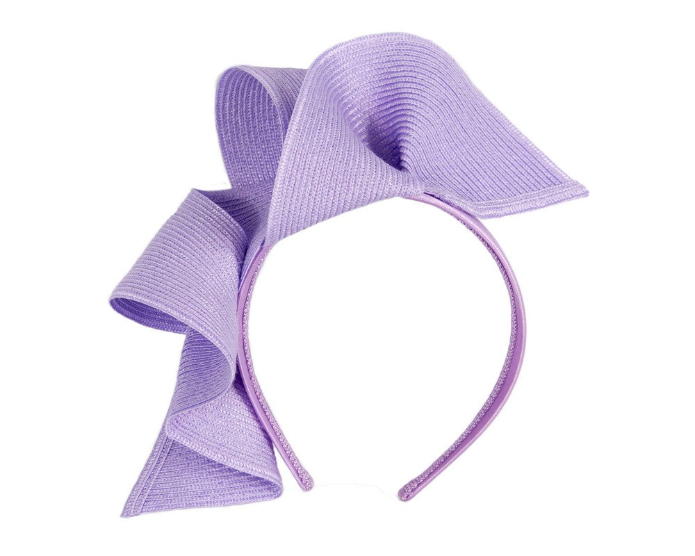 Large lilac wave racing fascinator by Max Alexander-1