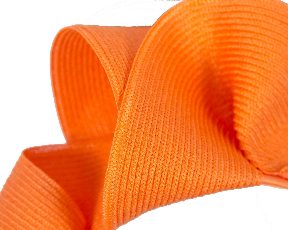 Large orange wave racing fascinator by Max Alexander-2