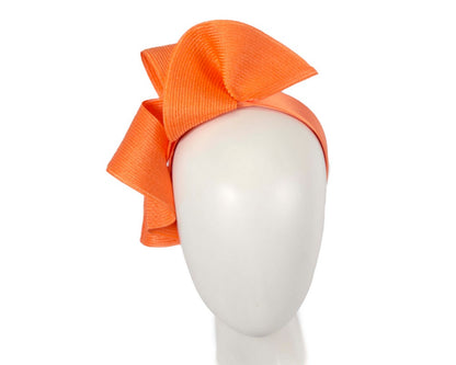 Large orange wave racing fascinator by Max Alexander-0