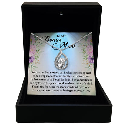TRYNDI™ To My Bonus Mom Birdcage Necklace With Authentic Swarovski Crystals